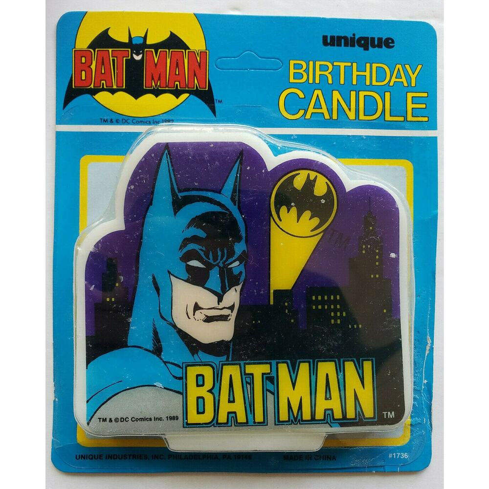 Vintage 1982 DC Comics Batman Birthday Candle NEW‎ in Package  U167